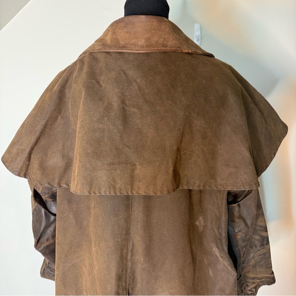 AUSTRALIAN OUTBACK COLLECTION Vintage Oilskin Drover Coat Duster Riding Unisex - Picture 8 of 16